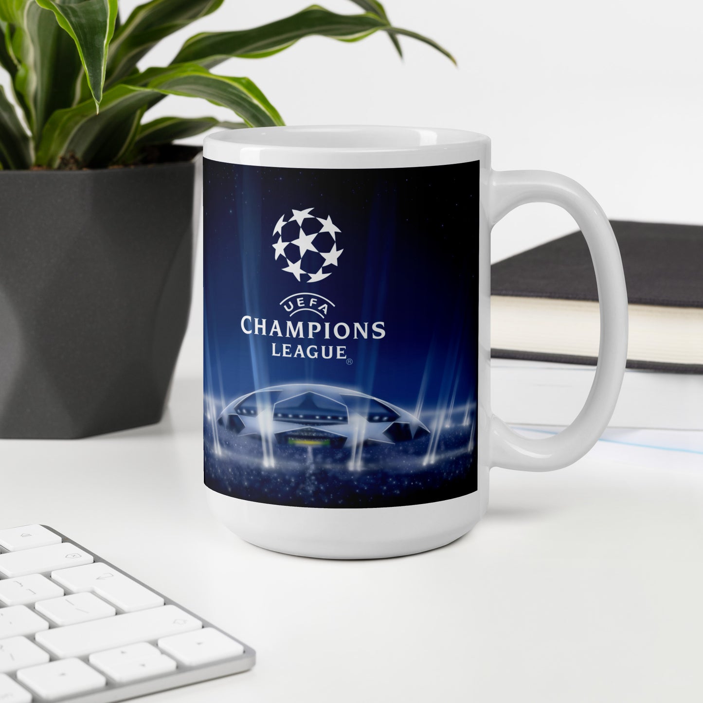 White Glossy Mug Champion League