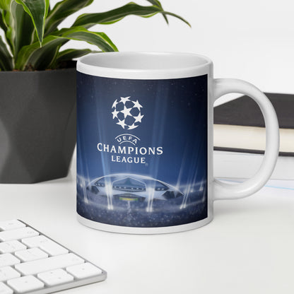 White Glossy Mug Champion League